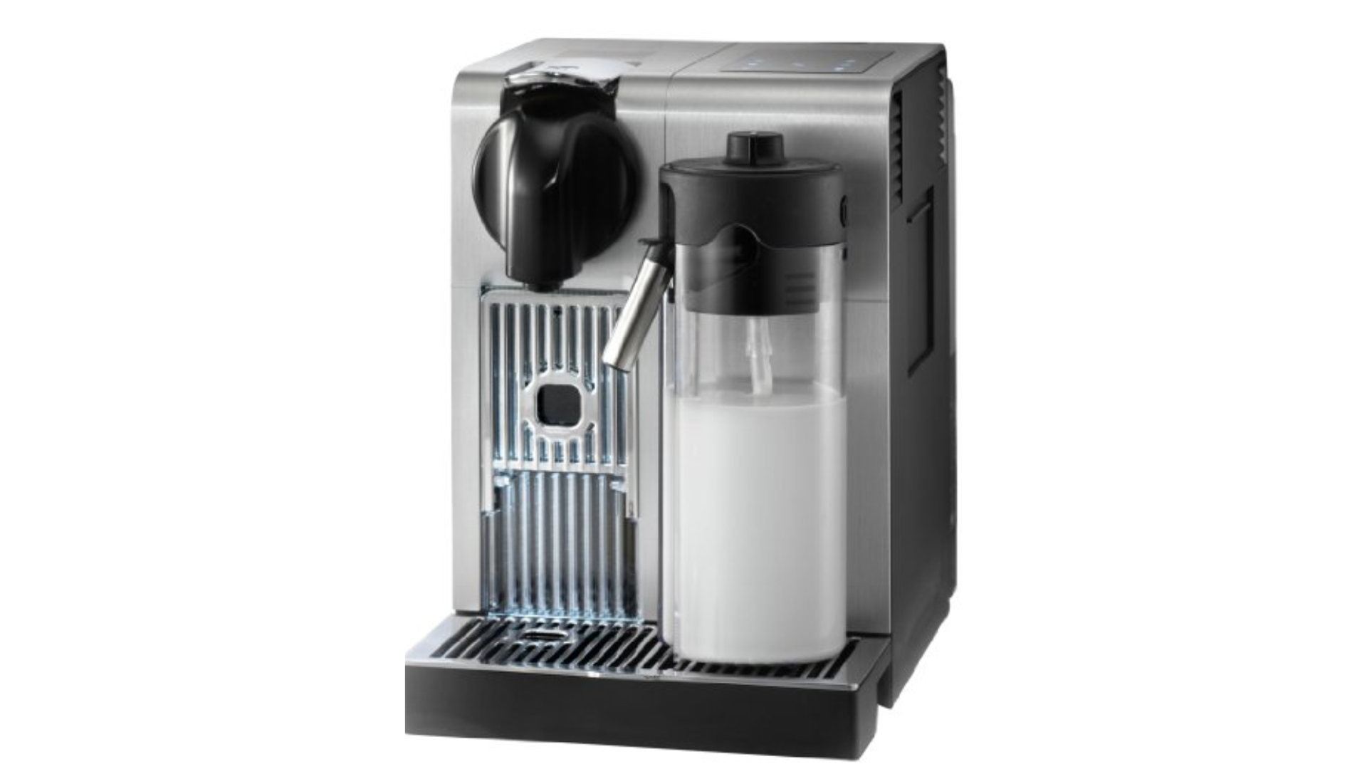 Nespresso Lattissima Pro Original Espresso Machine with Milk Frother by De’Longhi, 10.8″ L x 7.6″ W x 13″ H, Silver